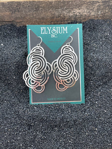 Double Circle Silver Earring