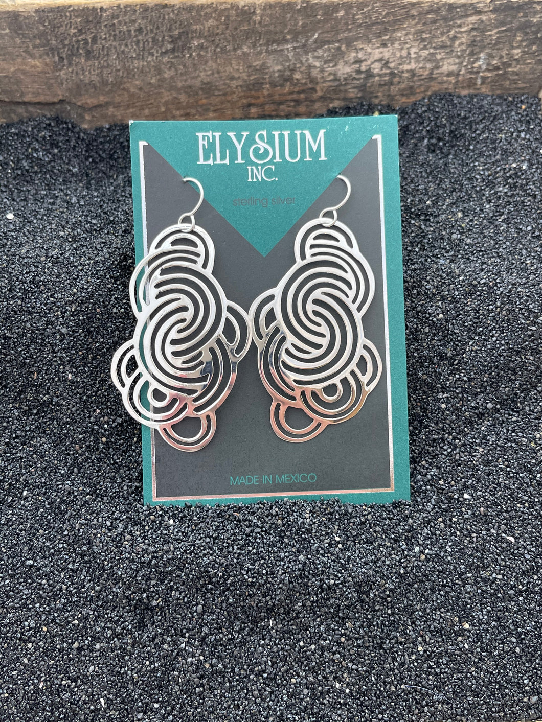 Double Circle Silver Earring