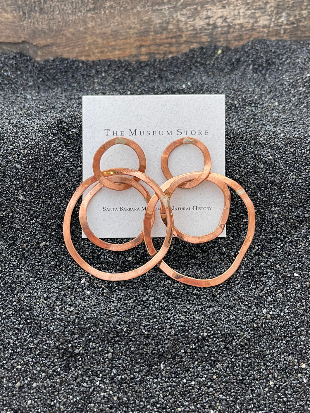 Triple Circle Earrings Copper/Silver