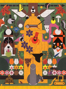 Charley Harper: Biodiversity in the Burbs 300pc Jigsaw Puzzle