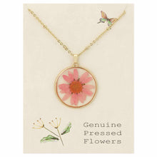 Load image into Gallery viewer, Pink Chrysanthemum Dried Flower Necklace
