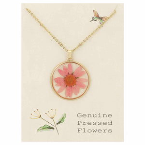Pink Chrysanthemum Dried Flower Necklace