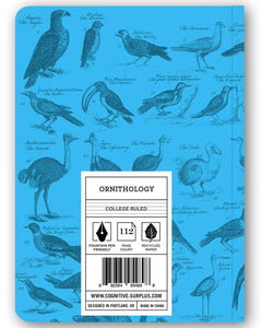 Ornithology Birds Softcover Notebook
