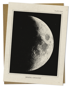 Waxing Crescent Moon Card