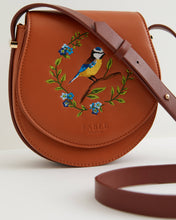 Load image into Gallery viewer, Blue Tit Embroidered Mini Saddle Bag
