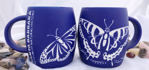 Etched Butterfly Mug