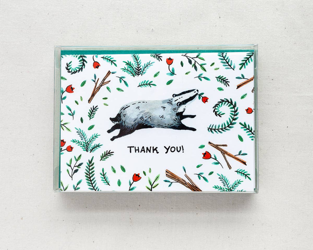 Badger Thank You Card Set