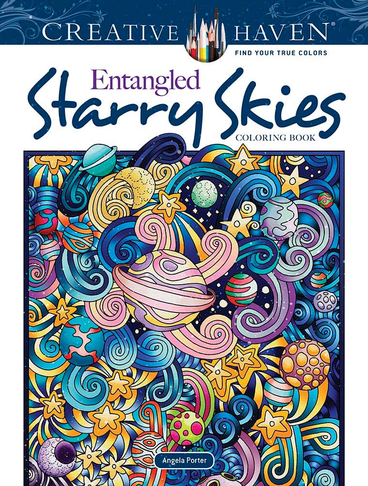 Creative Haven: Entangled Starry Skies Coloring Book