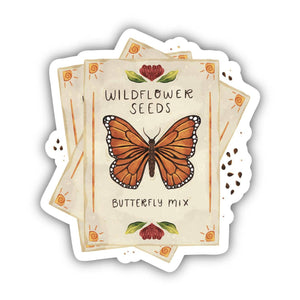 Wildflower Seeds and Butterfly Mix Garden Sticker