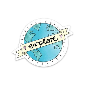 Explore World Sticker