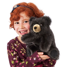 Load image into Gallery viewer, Baby Black Bear Hand Puppet
