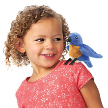 Load image into Gallery viewer, Mini Bluebird Finger Puppet
