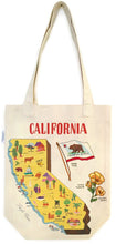 Load image into Gallery viewer, Map of California Tote Bag
